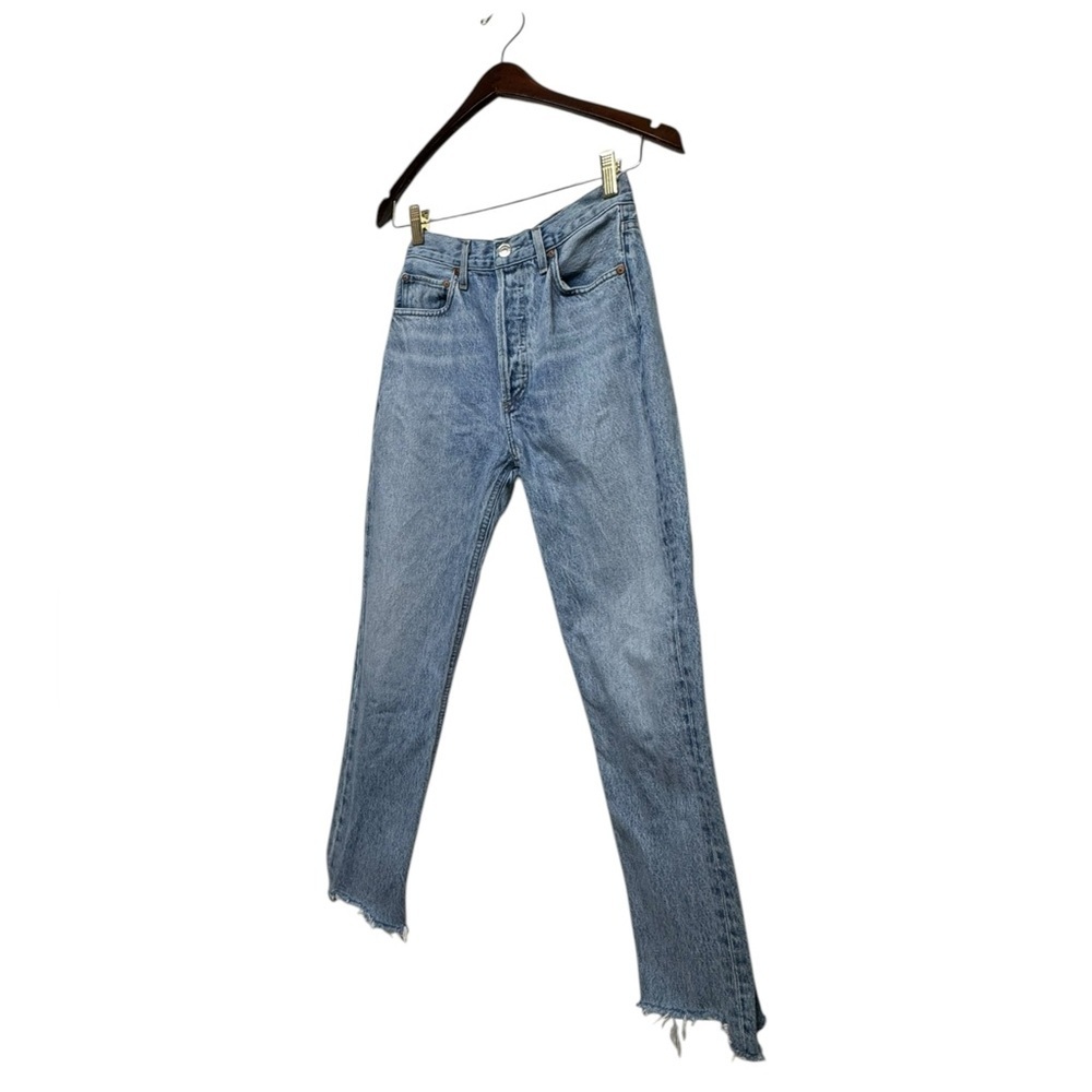 AGOLDE Riley High Rise Straight Crop Jeans Zephyr 25 - Picture 7 of 12